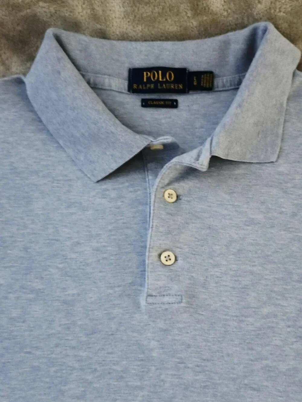 Polo Ralph Lauren Classic Fit 100% Cotton Short Sleeve Shirt Size:L Color: Blue